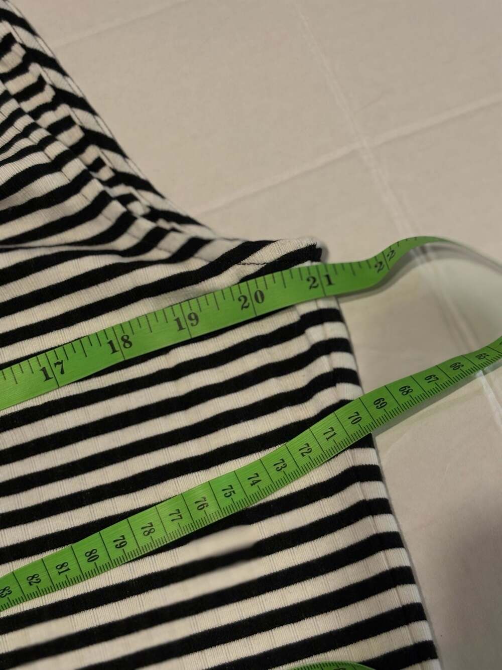 Cabi Chat Tee Striped Sleeveless Bubble Hem Top - Picture 7 of 8